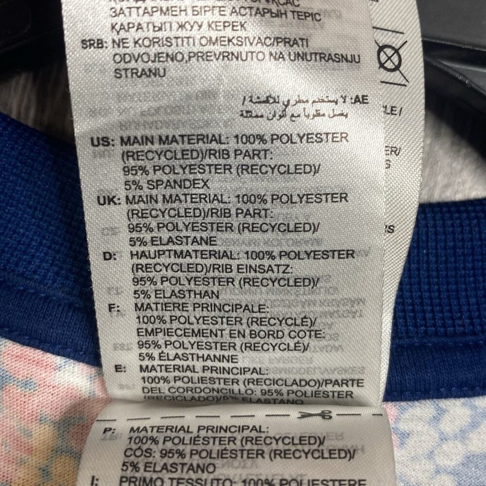 FARM RIO X Adidas Farm Gfx Tee Blue Women's Large - Picture 6 of 8